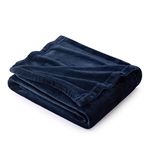 Bedsure Fleece Throw Blanket for Couch - Navy Throw Blankets Lightweight Fuzzy Cozy Soft Plush Warm Blankets and Throws for Sofa, 50x60 inches