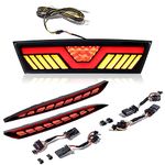 Astra Depot Full Set Replacement for Rear Brake Turn Signal Tail Light Assembly Pilot Lamp + Fog Lights Rear LED Red Lens Lower Bumper Reflector Tesla Model Y Accessories 2020-2022 2023