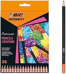 BIC Intensity Premium Colouring Pencil - Pack of 36 Fashion Assorted Wood Colour Pencils