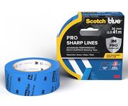 ScotchBlue PRO Sharp Lines Advanced Masking Tape, 36 mm x 41 m - Scotch Adhesive Blue Painters Tape For Super-Sharp Paint Lines, Indoor & Outdoor, with 3M Advanced Technology, 100% PEFC