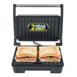 iBELL SM1515 Sandwich Maker with Floating Hinges, 1000Watt, Panini/Grill/Toast (Black)