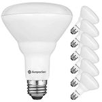 SUNPERIAN 6 Pack BR30 LED Bulb, 8.5W=65W, 3000K Soft White, 800 Lumens, Dimmable Flood Light Bulbs for Recessed Cans, Enclosed Fixture Rated, Damp Rated, UL Listed, E26 Standard Base