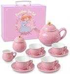 Porcelain Tea Set for Girls - Pink 