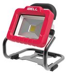 IBELL Fiberglass One Power Series Portable Rechargeable Work Light Bl20-20 20V 20W 1800Lm 4Ah Battery & Charger, Led, Red