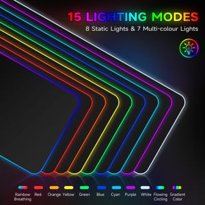 Hcman RGB Large Gaming Mouse Pad – Extended LED Soft Desk Mat