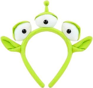 Oufegm Alien Headband Three-eyed Headband Monster Toy Story Plush Headwear Hat Accessories for Party Girls and Children