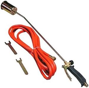 MARPOL Chalumeau 58 kW, Désherbeur Thermique pour Travaux et Bricolage, Brûleur à Gaz Professionnel, Métal et Acier Inoxydable, Noir et Or