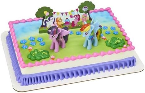 DecoPac My Little Pony Cake Topper, 3-Piece Cake Decorations with Rainbow Dash and Twilight Sparkle Ponies for Fun After The Birthday Party, 3"