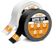 Tape King Gaffers Tape (2-Roll Pack) - 2” Wide x 30 Yards Per Roll - Black & White Combo Pack - Rubber Adhesive Leaves No Residue Behind - Secure Cords to Stages - Great for Concerts, Weddings or More