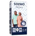 Amazon Brand - Solimo Adult Diapers, Tape Style | XL Size | 30 Count | Waist 48-57 Inch (122-145 cm) | Unisex | Quick Absorption | Leak Proof Upto 12 Hours | Wetness Indicator | For Men & Women