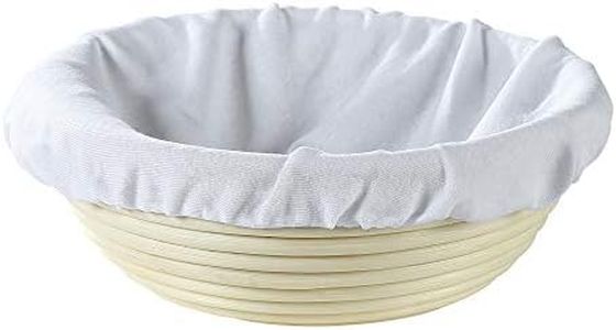 Frieling USA 3001-Bundle Brotform Bread Rising Basket with Cotton Liner, 8-Inch Round, Natural