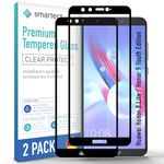 smartect Glass Screen Protector [2 Pieces, Full Screen] for Huawei Honor 9 Lite/Youth Edition, HD Protective Film Anti Scratch, Bubble Free, 9H Hardness, Ultra Resistant