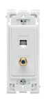 Leviton Renu QuickPort Phone/TV Insert RE640-2WW, in White on White