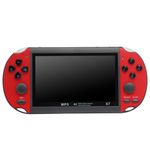 Fsjun Retro Handheld Game Console - 4.3" TFT LCD Screen, 8GB RAM, Built-in Free Games, Dual Joysticks, TV Output Support, Multimedia Player (Red)