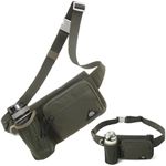 OCE GEAR Waist Pack with Water Bottle Holder for Men Women Waist Bag Running Waist Pack Waterproof for Outdoor Travel Cycling Climbing Walking Fit All Phones (Bottle Not Included) (Green)