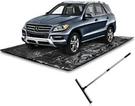 ZONETECH Containment Mat for Snow Mud Water & Ice Garage Premium Quality Garage Floor Mat Black Heavy Duty Floor Guard Garage and Parking Floor Mat for All Season - 193" x 94.5" Floor Protection Mat