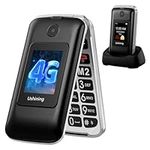 4G Senior Mobile Phone Simple for Elderly, Basic Cell Phone with Large Buttons, Flip Phone, Unlocked Senior Mobile Phone with 2.8"Color Big Display | SOS Button | FM Radio | Torch |1200mAh Battery