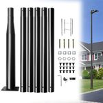 NULTRUMA Street Light Pole 20 Ft,Street Light Poles for Outdoor Lighting, Solar Street Light Pole Accessory for Street, Patio, Backyard, Basketball Court, Park