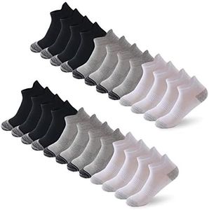 BUDERMMY Calzini Uomo, 12 Paia Calze Sportivi Uomo Donna rinforzati tallone e punta Corti in Cotone Traspirante Sportive Calze Donna (35-40, Mixte)