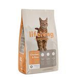 Amazon Brand - Lifelong - Complete Dry Cat Food Rich in Chicken & Rice for Adult Cats, 1 Pack of 10 kg