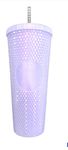 Starbucks 2021 Holiday Icy lilac Bling Studded Plastic Cold Cup Tumbler 24oz