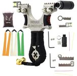 INDIAN SLINGSHOT™ New Indian Bulls Eye Stainless Steel Laser Slingshot | Target Practice Catapult Gulel Durable for Adults, Beginner for Outdoor Games for Hiking & Camping Fishing Toys Set