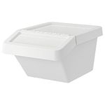 IKEA SORTERA Waste sorting bin with lid, [White] (White, 37 l)