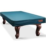 K-Musculo Pool Table Cover, Heavy Duty Leatherette Billiard Table Cover, Waterproof and Tearproof, 6.5/7/ 7.5/8/ 8.5/9 Feet Fitted Malachite Green-7FT