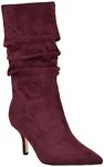 NINE WEST Women's Mycki Mid Calf Boot, Wine 600, 7.5