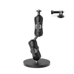 usmallbee Magnetic Camera Mount for Gopro, car Magnetic Mount for Gopro Hero 12/11/10/9/8...Insta360 Action Camera Strong Magnetic Mount Base kit with Double Socket Arm and 1" Ball Head