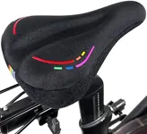 Bike Seat Cushion Compatible with Peloton Bike & Bike Plus, Gel Bike Seat Cover for Women & Men Comfort, Accessories for Most Narrow Bike Seat, Extra Soft Memory Foam Padded, 11”x7”