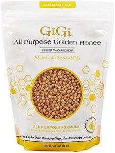 (950ml, Golden Honee) - GiGi Hard Wax Beads, Golden Honee All Purpose Hair Removal Wax, no strip needed, 950ml