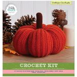 Simply Make Crochet Kit - Crochet your Own Pumpkin - Perfect Beginners Crochet Yarn Knitting Set - Ideal Crochet Kits for Beginners Adults with Hook Tool Kit and Wool Yarn for Crochet - Craft Kit