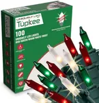 Christmas Uniquely LED Twinkle Lights – Matches Incandescent Exactly - 16 of 100 Lights Twinkling - Indoor Outdoor – 100 Red, Green and White Bulbs - 24.75 Feet, Christmas Tree Sparkling Lights String