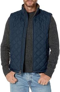 Brooks Brothers Men's Standard Diamond Quilted Vest, Navy X-Large