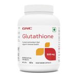 GNC Glutathione 500mg With Vitamin C For Clear & Radiant Skin | 60 Veg Capsules | Reduces Dark Spots & Melanin Pigmentation | Boosts Immunity | Fights Pollution & UV Damage | For Men & Women| Formulated In USA