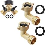 Twinkle Star Hose Splitter 2 Way | 2 Pack Garden Hose Elbow Connector