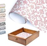 Elodie Essentials 6 Scented Drawer Liners Non-Adhesive Paper Sheets for Home Closet Shelves, Cabinet and Dresser Drawers - Royal Damask Print - 14 x 19½ Inch (Rose)