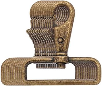 BIKICOCO 2'' Swivel Trigger Tilt & Bump Thumb Knob Bolt Snap Hook Lobster Claw Clasp Spring Loaded Clip, Round-Corner-Ring Ended, Bronze - Pack of 10