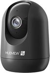 MUBVIEW Cameras for Home Security, Indoor Security Camera, 2.4G WiFi Wired Camera Ideal for Dog/Elder/Baby, Motion Tracking, Two-Way Audio, Pan Tilt, 24/7, 2K Night Vision