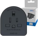 Gerintech Travel Plug Adapter UK to Australia, Power Adapter US to Australian, UK/US/JP/CA to AU/NZ (Black, UK & USA Plug Adapter)