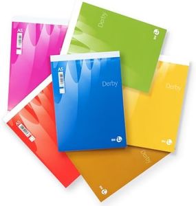 Bm – BeMore – Notes Derby 0100013 – Blocco Note Punto Metallico – Formato A5 (15Cm X 21Cm) – Rigatura 5Mm Senza Margini – Quadretti 5Mm – Carta 60G/Mq – Confezione 10 Pezzi