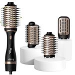 Hair Dryer Brush Hot Air - 3-in-1 Blow Dryer Brush Set for Women One-Step Drying/Volumizing Styling/Slightly Waving/Straighting, Negative Ion Ceramic Styler Brush Smooth Frizz Free, Nicebay