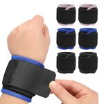 2 PCS Wrist Compression Strap - Wrist Brace - Sport Wrist Wraps Support for Women, Men, Big Kids, Youth Boys & Girls - For Fitness Work Out, Carpal Tunnel Arthritis, Pain Relief, Adjustable (Blue, L)