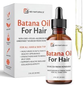 M3 Naturals Vegan Batana Oil | Unrefined Batana Oil for Hair & Skin | Supports Healthy Skin & Collagen Production| 100% Pure Batana & Non-GMO | 2 FL OZ (59 ML)