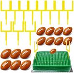 Taiyin 9 Pcs Football Cake Decorations 6 Pcs Cake Goal Post Topper Field Goal Post Football Cupcake Toppers 3 Pcs Mini Football Mini Sport Balls Football Themed Birthday Party Event