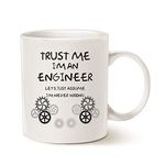 This Funny Engineer Coffee Mug Unique Christmas Gifts Idea, Trust Me I'm an Engineer Classic Ceramic Cup White 11 Oz