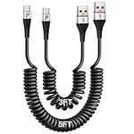 USB Type C Coiled Cable Fast Chargi