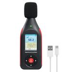JuviPerpric Decibel Meter Digital Sound Level Meter,Sound Decibel Meter with 43,000 Data Record Function, 3-Color Alarm,MAX/MIN Function, A/C Weighted, 30-130dB Portable SPL Meter for Home, Factory