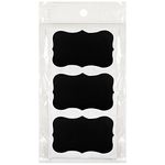 Wrapables Chalkboard Labels/Chalkboard Stickers for Scrapbooking, 3.5-Inch by 2.5-Inch, Fancy Rectangle, Set of 36